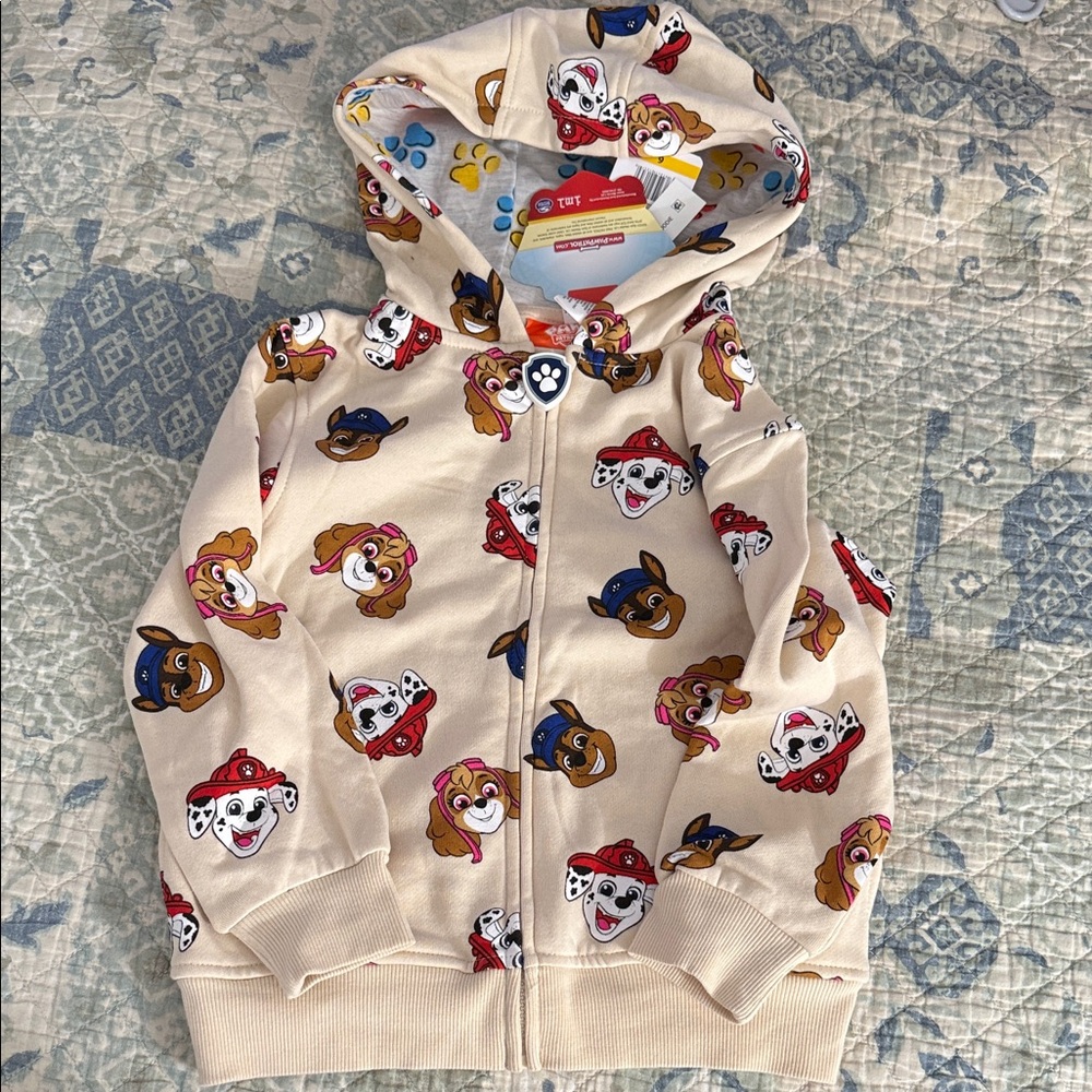 Nickelodeon Paw Patrol Kids Hoodie - Cream and Multicolor